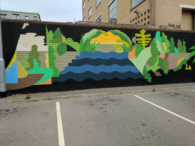 Michael Fikaris' wall mural in Sheffield